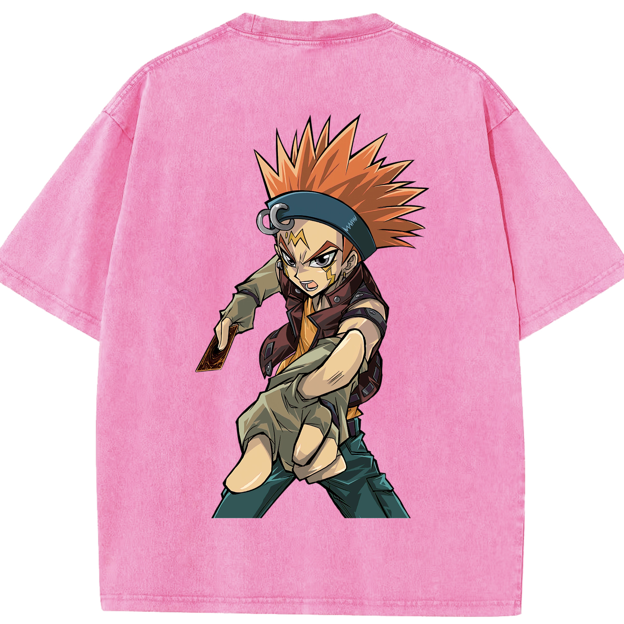 （画像用） 遊☆戯☆王 Yu-Gi-Oh! 綿100% ヴィンテージ風 半袖Tシャツ（背面プリント）